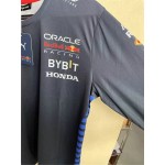 T-Shirt Manche Longue Oracle Red Bull Racing F1 Team Unisex Bleu Ciel