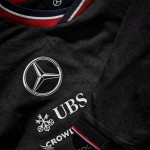 T-shirt à manches longues imprimé noir Mercedes AMG Petronas Formula 1 Team Homme