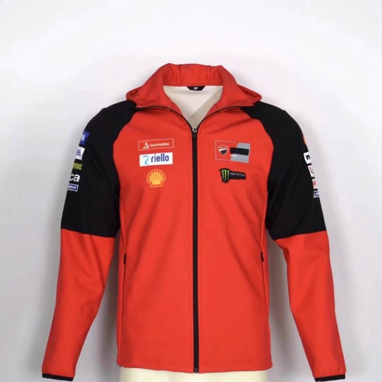 Veste Softshell Capuche Ducati Homme 2025 MotoGP Blouson Coupe Vent DCT8