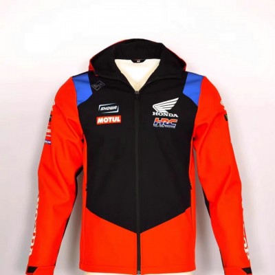 Veste Softshell Honda HRC Homme 2025 Blouson Capuche Coupe Vent Moto Cross HA01