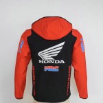 Veste Softshell Honda HRC Homme 2025 Blouson Capuche Coupe Vent Moto Cross HA23