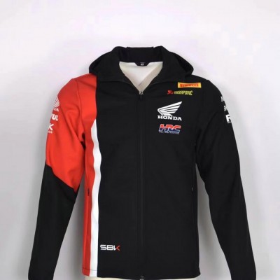 Veste Softshell Honda HRC Homme 2025 Blouson Capuche Coupe Vent Moto Cross HA44