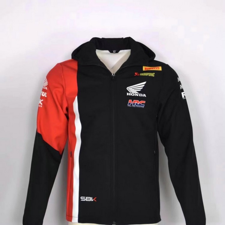 Veste Softshell Honda HRC Homme 2025 Blouson Capuche Coupe Vent Moto Cross HA44