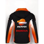 Veste Softshell Honda HRC Homme 2025 Blouson Capuche Coupe Vent Moto Cross HA78