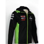 Veste Softshell Kawasaki Racing Capuche Homme 2025 Blouson MotoGP KW11 Noir Vert