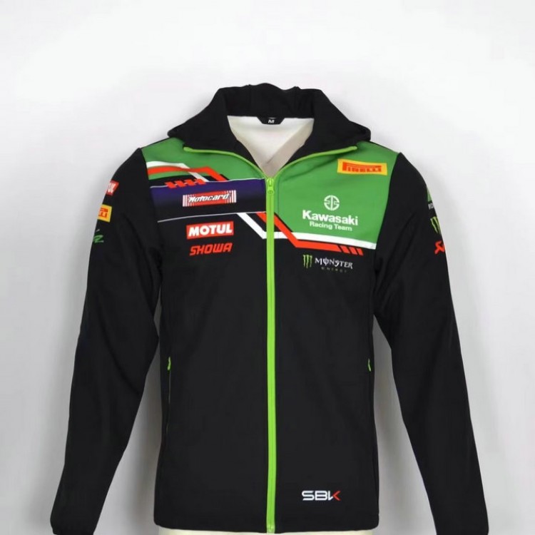 Veste Softshell Kawasaki Racing Capuche Homme 2025 Blouson MotoGP KW42