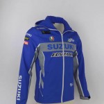 Veste Softshell Suzuki Ecstar Capuche Homme 2025 Moto GP Bleu Mxgp