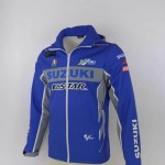 Veste Softshell Suzuki Ecstar Capuche Homme 2025 Moto GP Bleu Mxgp