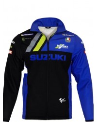 Veste Softshell Suzuki Ecstar Homme 2025 Moto GP Bleu Noir Mxgp