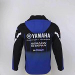 Veste Softshell Yamaha Capuche Homme 2025 MotoGP Coupe Vent Imperméable YA29