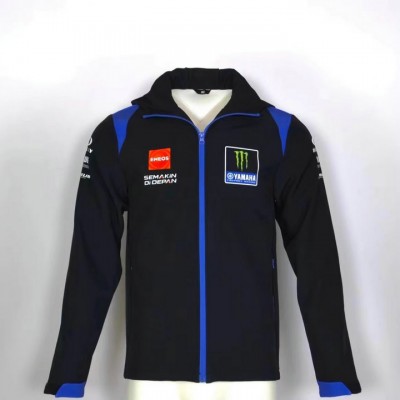 Veste Softshell Yamaha Capuche Homme 2025 MotoGP Coupe Vent Imperméable YA33