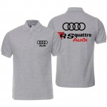 2022 Polo Audi Quattro RS Homme Coton Couleur Unie Manches Courtes