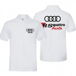 2022 Polo Audi Quattro RS Homme Coton Couleur Unie Manches Courtes