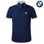 2022 Polo BMW Homme Coton épissage Couleur Col Contrasté Manche Courte