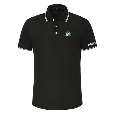 2022 Polo BMW Homme Piqué de Coton Col Contrasté Manche Courte Slim Fit