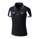 2022 Polo Mercedes-AMG Petronas Motorsport Col Contrasté Coton Homme Manche Courte