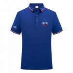 2023 Polo Audi Homme Manche Courte Golf Poloshirt Casual Col Contrasté Tops