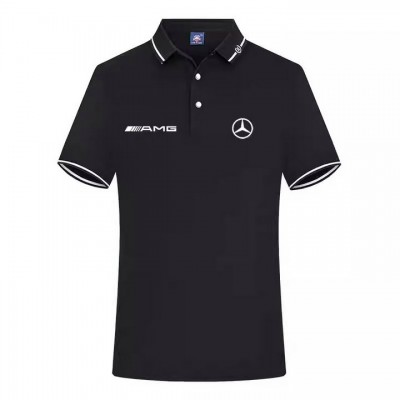 2023 Polo Mercedes AMG régular Homme avec Logo Poitrine Coton Homme