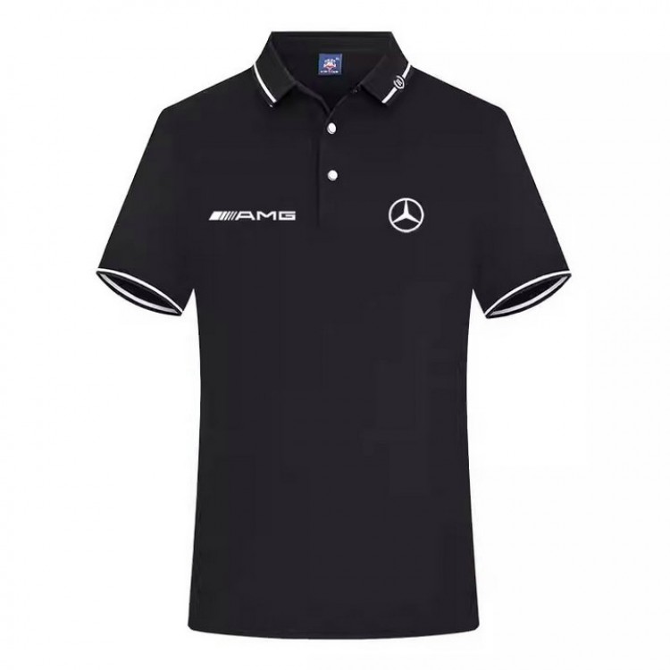 2023 Polo Mercedes AMG régular Homme avec Logo Poitrine Coton Homme