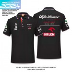 2024 Polo Alfa Romeo F1 Team Orlen Homme Col Contrasté Manche Courte