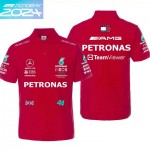 2024 Polo Mercedes AMG Petronas F1 No.44 Lewis Hamilton Coton Homme