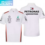 2024 Polo Mercedes AMG Petronas F1 Team CrowdStrike Homme Manche Courte