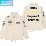 2024 Veste Boss Aston Martin Aramco Cognizant F1 Team Surchemise Hiver Homme