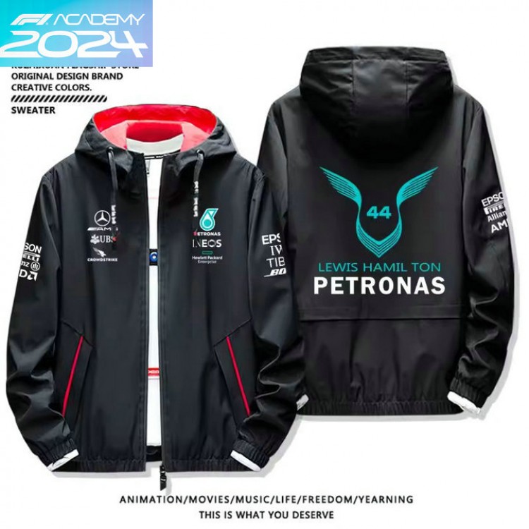 2024 Veste Mercedes AMG Petronas F1 No.44 Lewis Hamilton Capuche Homme