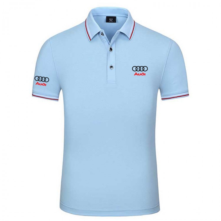 Polo Audi 2022 Manches Courtes en Coton Extensible Piqué Pour Homme