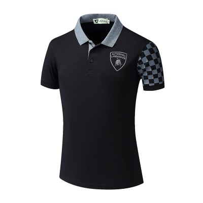 Polo Automobili Lamborghini Homme 2022 Col Contrasté Coton Slim Fit