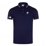 Polo BMW M Power Homme 2022 Piqué De Coton Col Contrasté Slim Fit