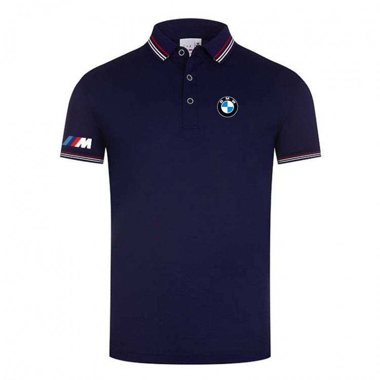 Polo BMW M Power Homme 2022 Piqué De Coton Col Contrasté Slim Fit