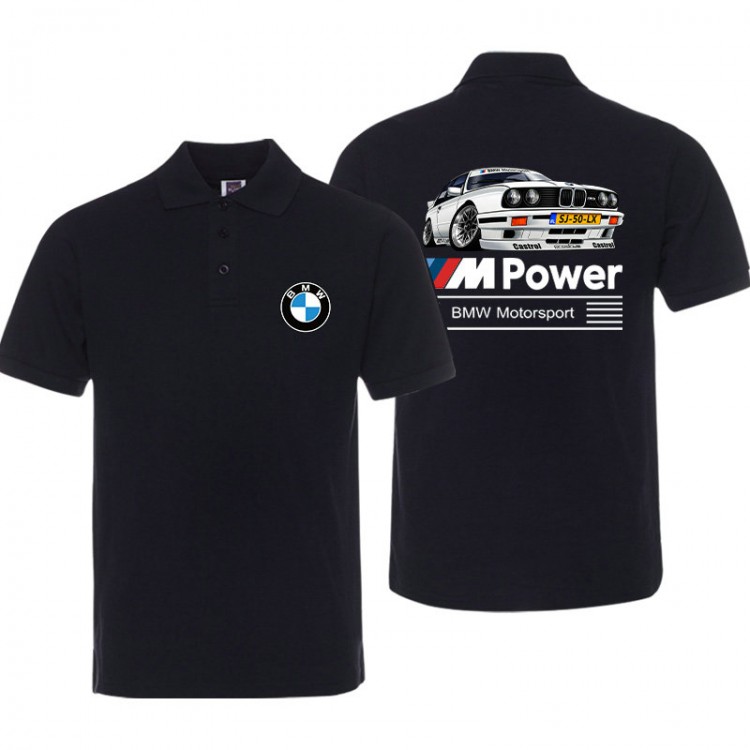 Polo BMW Motorsport Castrol Sj50 Coton M Power Homme Manche Courte