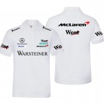 Polo West McLaren Mercedes Benz Mobil 1 Warsteiner Homme Col Revers Couleur Unie