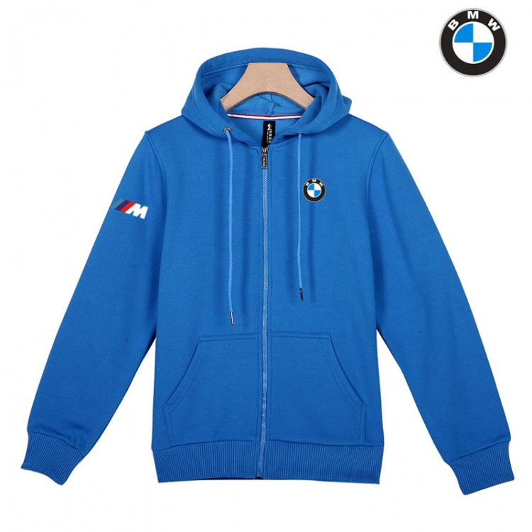 Sweat à Capuche BMW M Power Homme Zippé Poche Kangourou