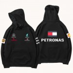 Sweat à capuche CrowdStrike Mercedes AMG Petronas Motorsport Team F1 Coton Homme Poche Kangourou