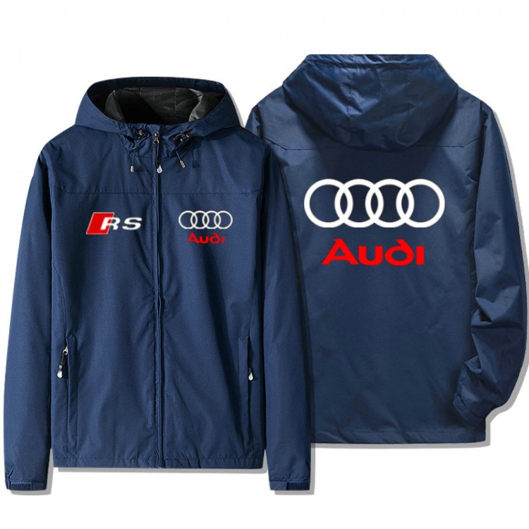 Veste Softshell Audi RS Capuche Homme Zippé Coupe-vent